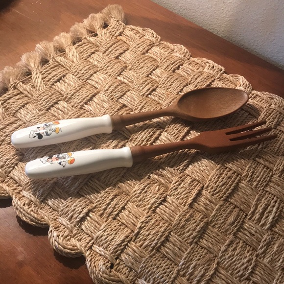 Disney Other - Vintage chef Mickey spoon and fork set,